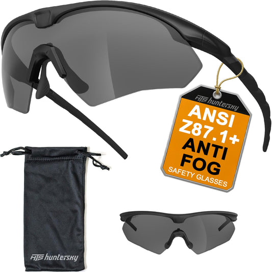 HTS HUNTERSKY S53 anti fog Tactical Shooting Range Safety Glasses Ballistic eye protection Hunting Airsoft Riding Pickleball