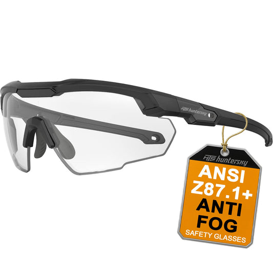 Hunter-Sky S57 Ballistic Shooting Glasses — 3 Interchangeable Lenses, ANSI Z87.1, UV400 &amp; Anti-Fog, Tactical Airsoft Range Security Outdoor Sports for Men &amp; Women