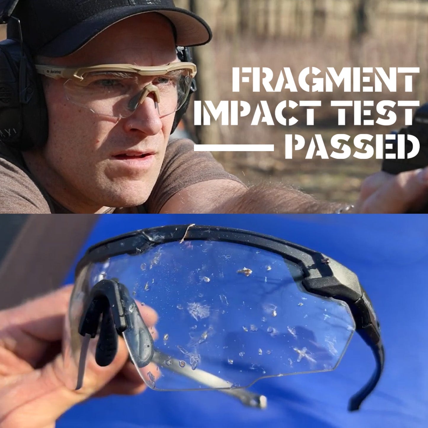 HTS HUNTERSKY S57 Ballistic Tactical Shooting Glasses ANSI Z87+ UV400 Protective Eyewear