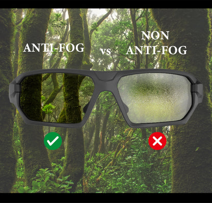 HTS HUNTERSKY Q36 Ballistic Tactical Impact Protection Anti Fog Shooting Glasses Military Grade Airsoft Range