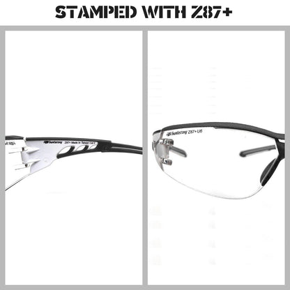 HTS HUNTERSKY E9532 Super Flexible Lightweight Anti Fog Wrap-Around U6 Clear Shooting Safety Glasses with ANSI Z87.1 Scratch Resist