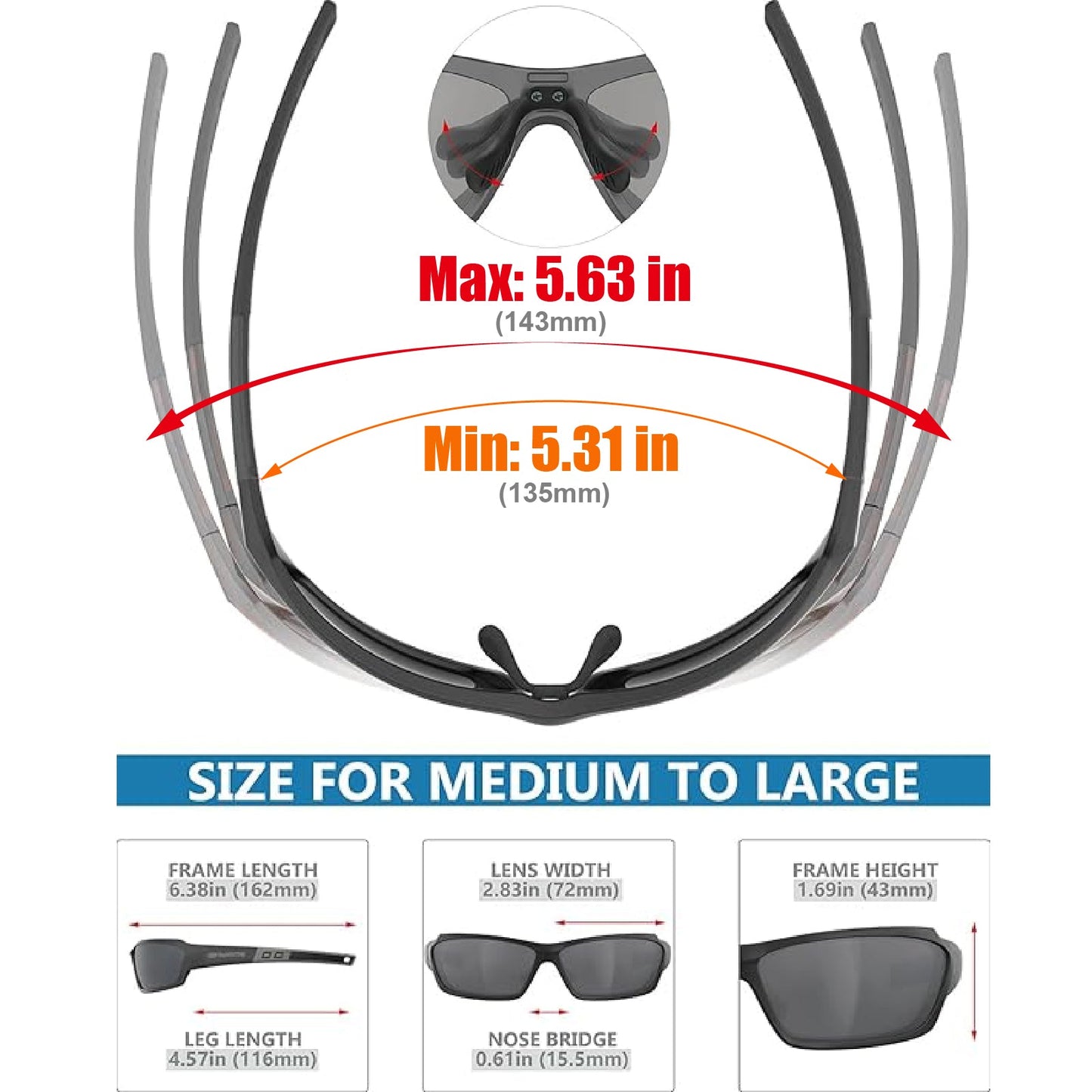 HTS HUNTERSKY J11 Powersports Motorcycle Riding Goggles Sunglasses for Men