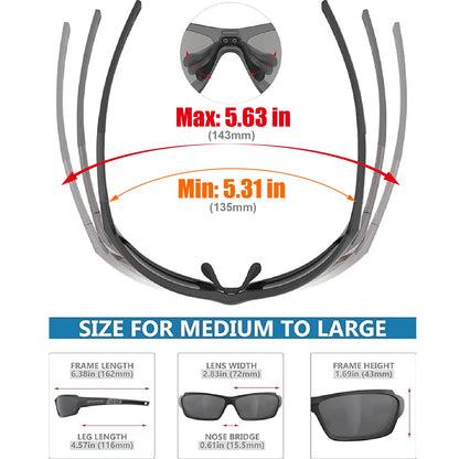 HTS HUNTERSKY J11 Powersports Motorcycle Riding Goggles Sunglasses for Men