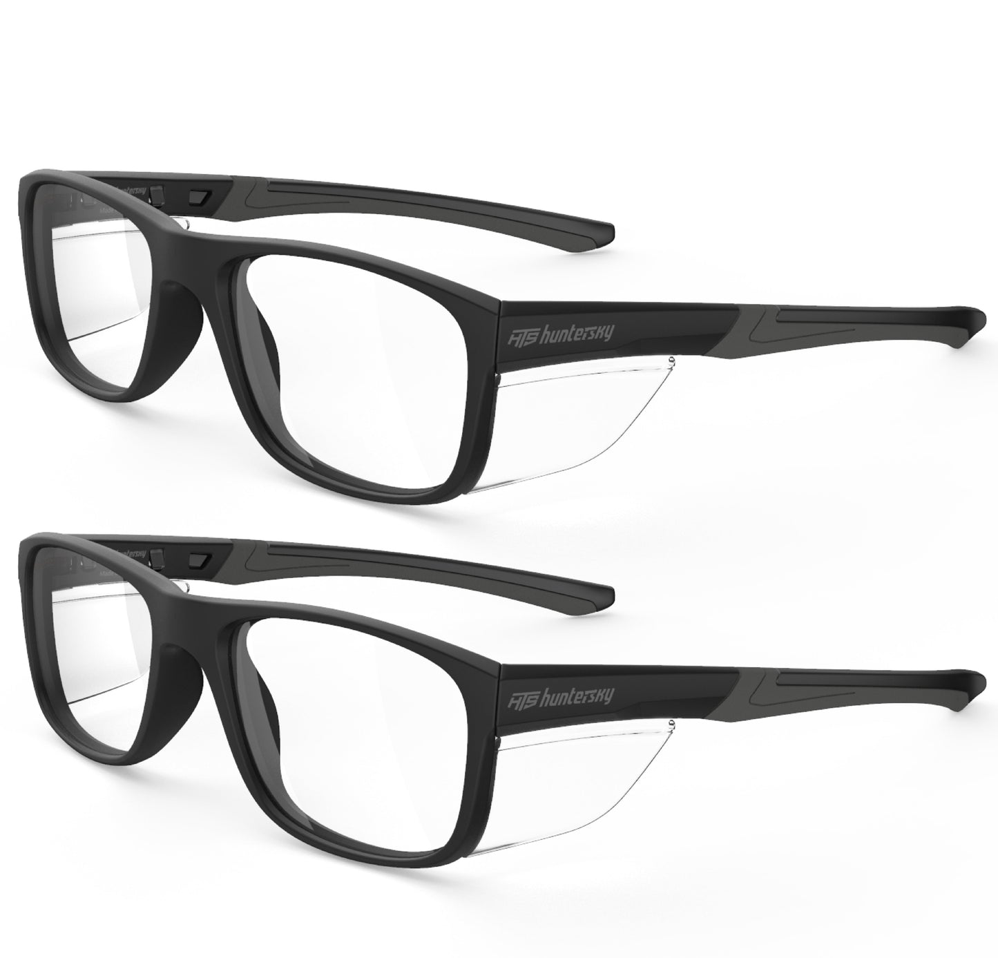 HTS HUNTERSKY P11 TR90NZZ Safety Glasses with Side Shield Small Size Women Men ANSI Z87 Anti Fog Scratch Resistant Lab Pickleball