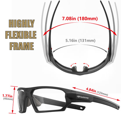 HTS HUNTERSKY Q36 Ballistic Tactical Impact Protection Anti Fog Shooting Glasses Military Grade Airsoft Range