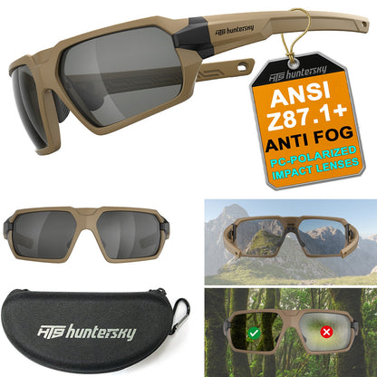 HTS HUNTERSKY Q37 Ballistic Tactical Impact Protection Anti Fog Shooting Glasses Military Grade Airsoft Range