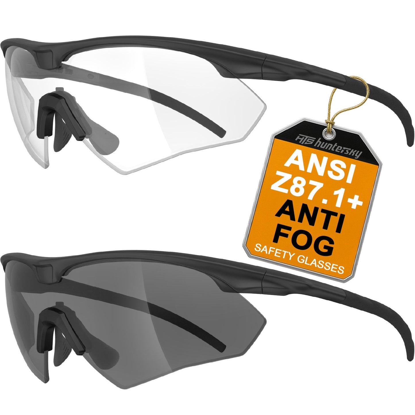 HTS HUNTERSKY S53 anti fog Tactical Shooting Range Safety Glasses Ballistic eye protection Hunting Airsoft Riding Pickleball