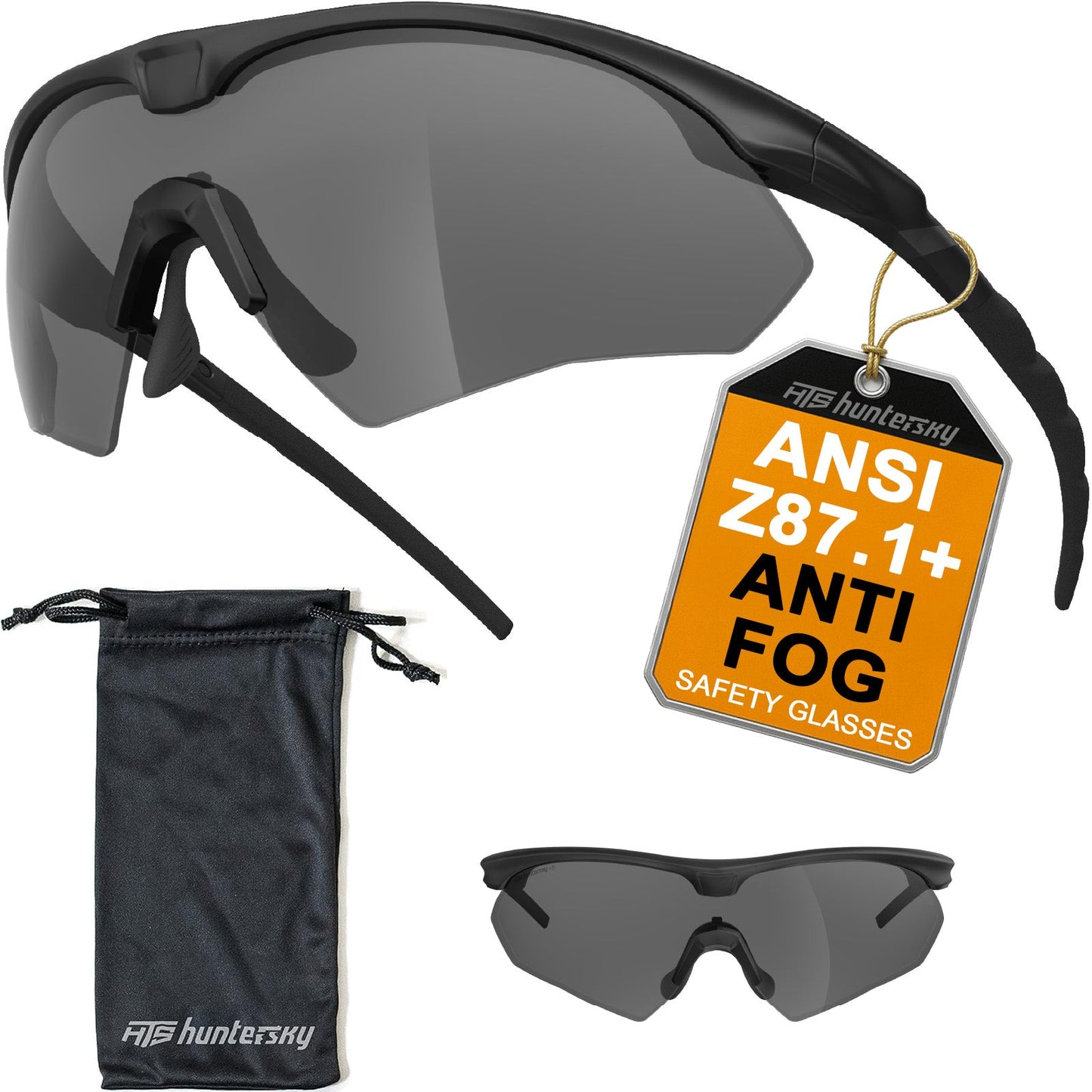 HTS HUNTERSKY S53 anti fog Tactical Shooting Range Safety Glasses Ballistic eye protection Hunting Airsoft Riding Pickleball