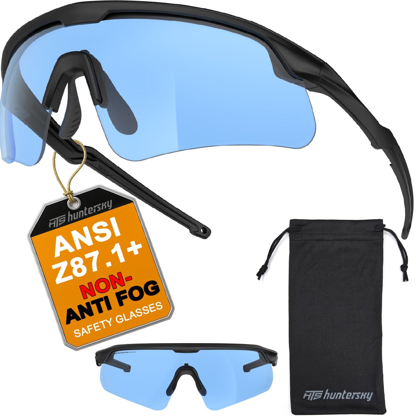 HTS HUNTERSKY S54 Eye Protection Anti Fog Sport Safety Glasses for Women Men Running Cycling Riding Pickleball Range