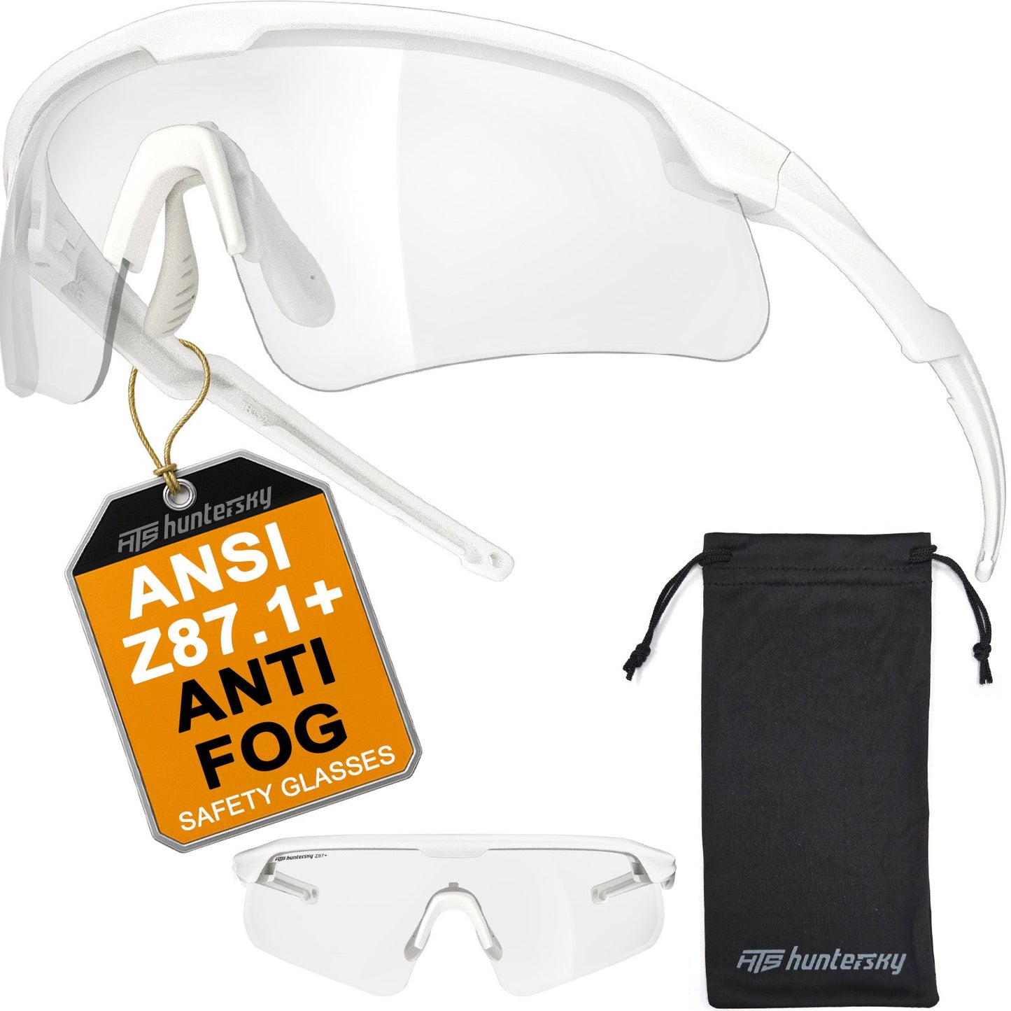 HTS HUNTERSKY S54 Eye Protection Anti Fog Sport Safety Glasses for Women Men Running Cycling Riding Pickleball Range