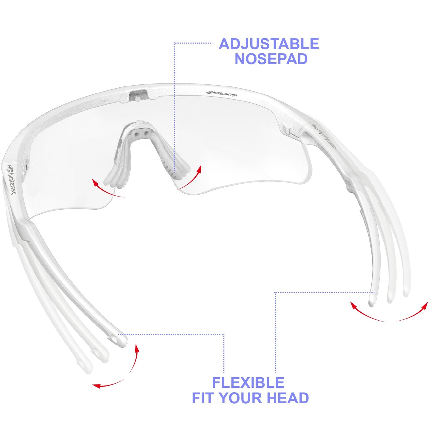 HTS HUNTERSKY S54 Eye Protection Anti Fog Sport Safety Glasses for Women Men Running Cycling Riding Pickleball Range