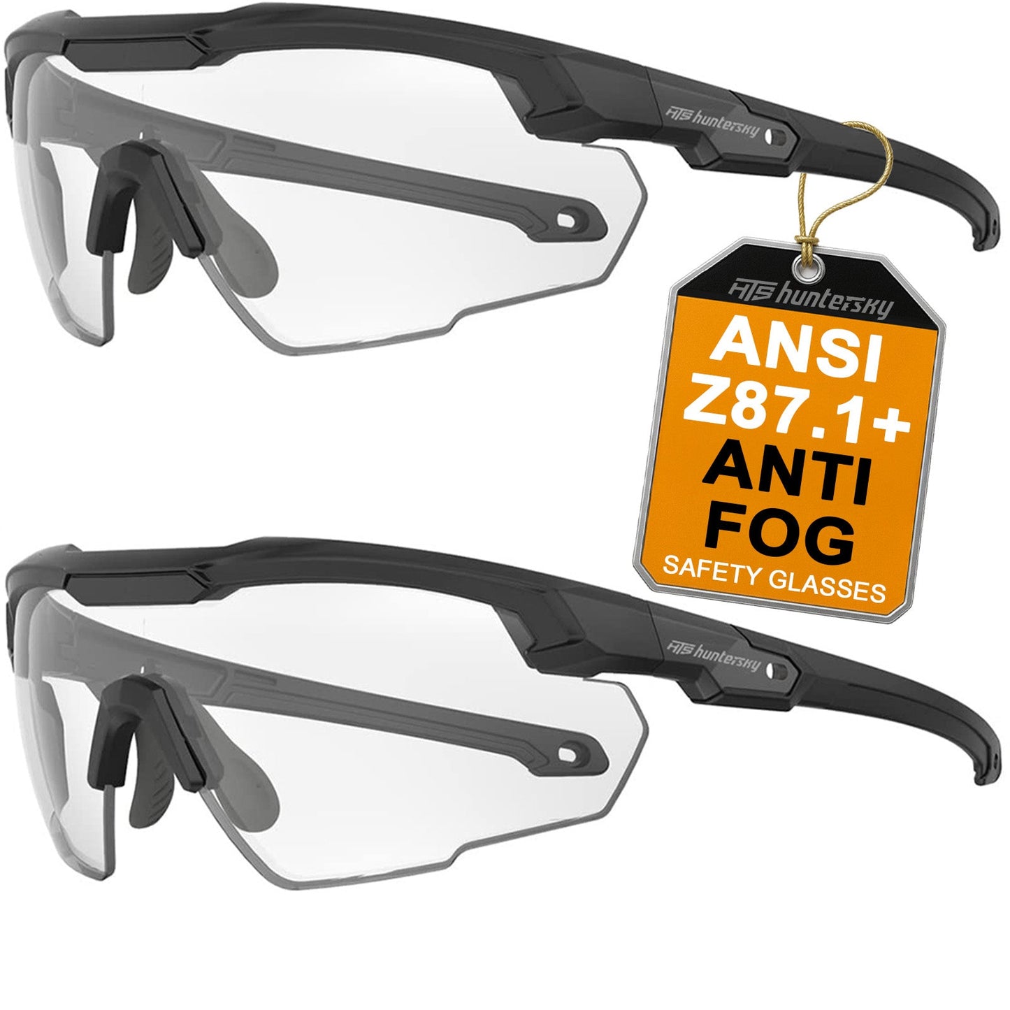 HTS HUNTERSKY S57 Ballistic Tactical Shooting Glasses ANSI Z87+ UV400 Protective Eyewear