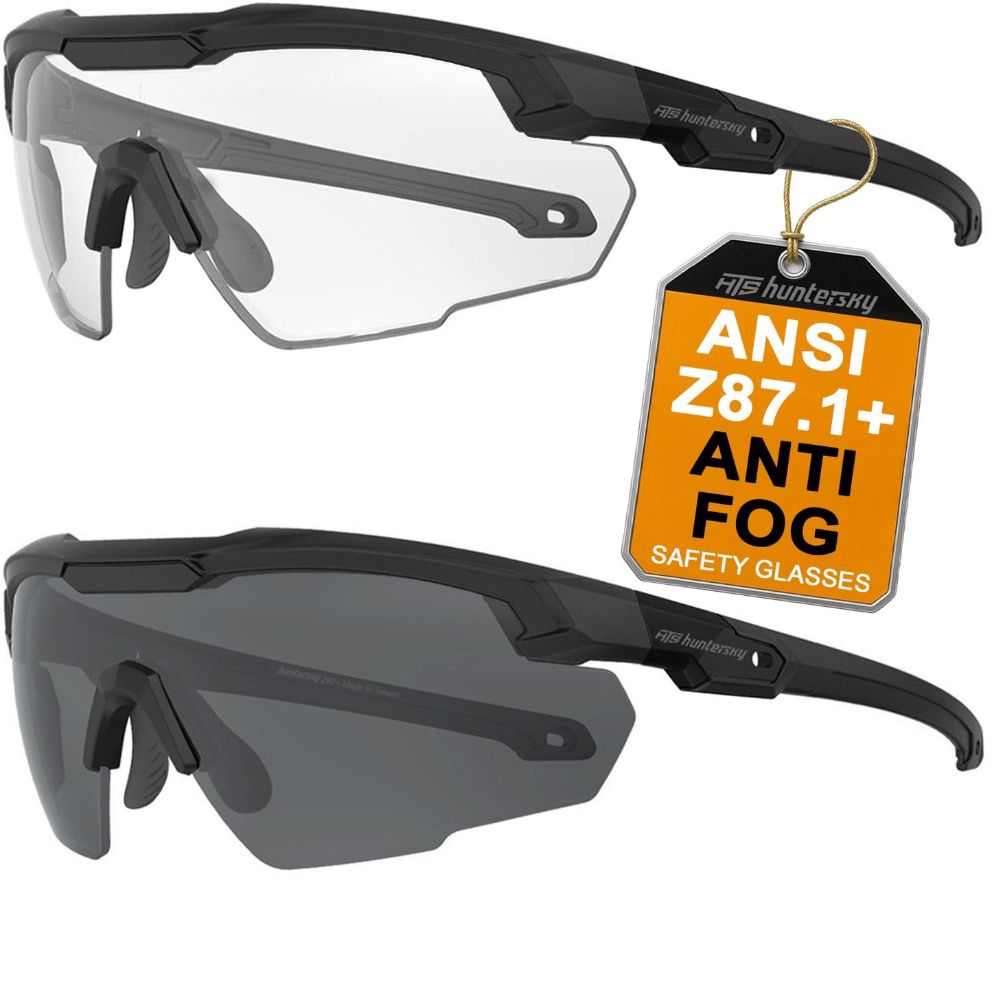 HTS HUNTERSKY S57 Ballistic Tactical Shooting Glasses ANSI Z87+ UV400 Protective Eyewear