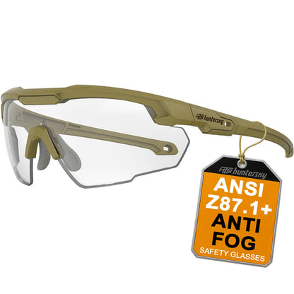 HTS HUNTERSKY S57 Ballistic Tactical Shooting Glasses ANSI Z87+ UV400 Protective Eyewear