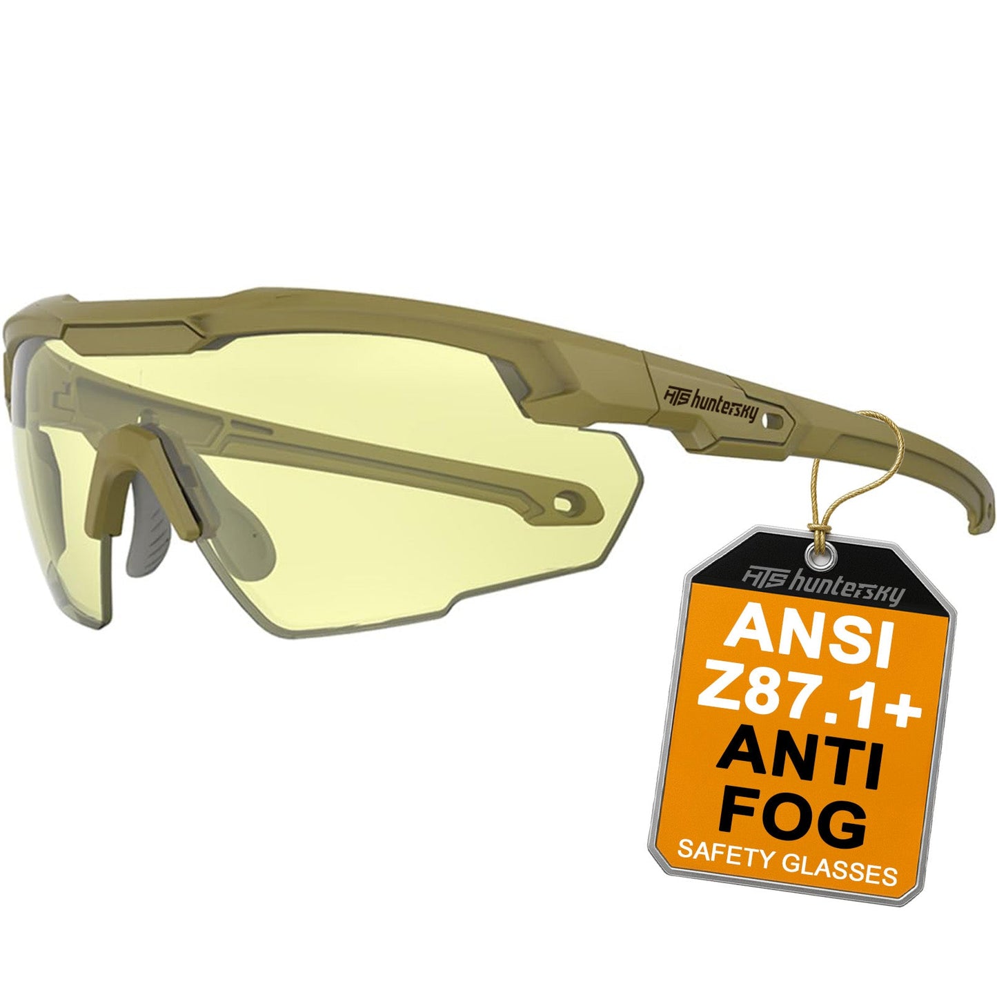 HTS HUNTERSKY S57 Ballistic Tactical Shooting Glasses ANSI Z87+ UV400 Protective Eyewear