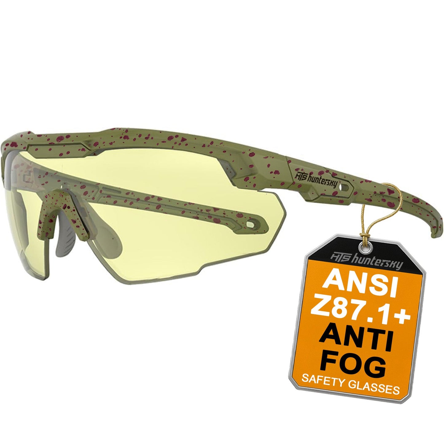 HTS HUNTERSKY S57 Ballistic Tactical Shooting Glasses ANSI Z87+ UV400 Protective Eyewear
