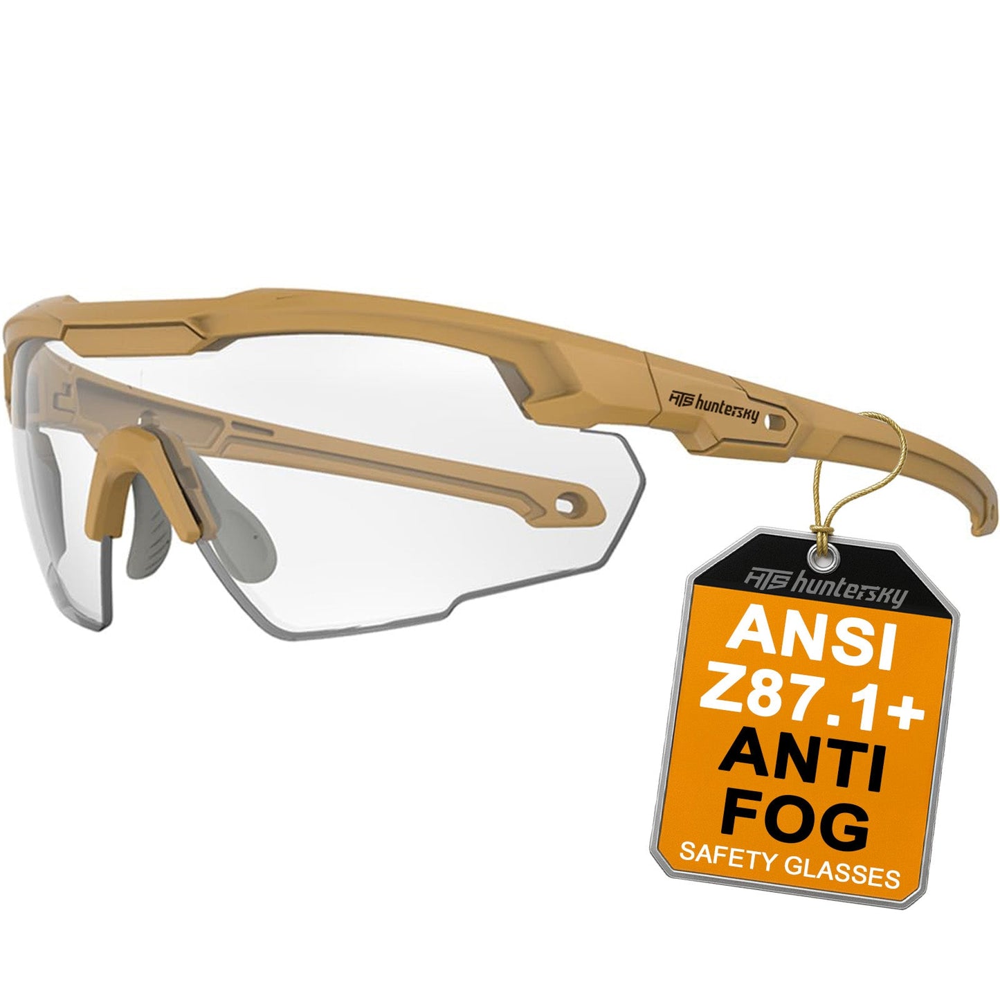 HTS HUNTERSKY S57 Ballistic Tactical Shooting Glasses ANSI Z87+ UV400 Protective Eyewear