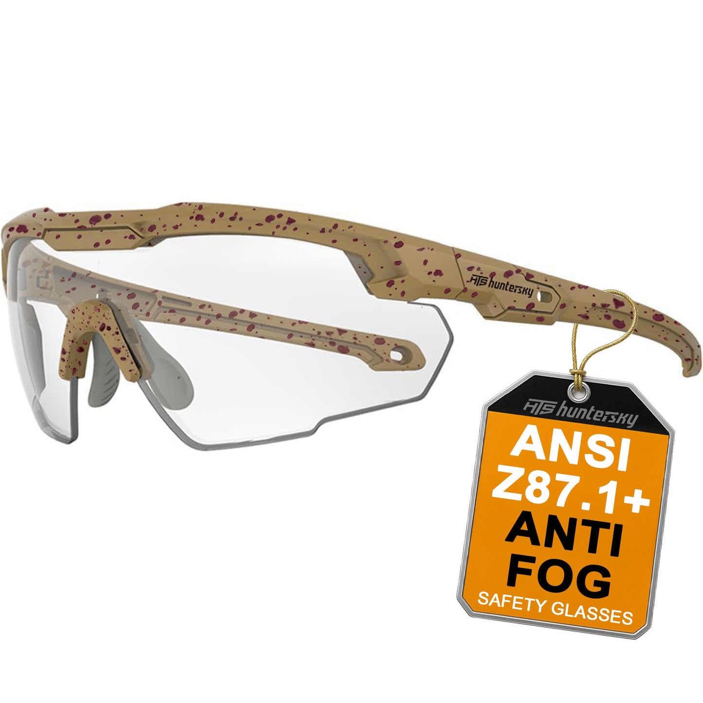 HTS HUNTERSKY S57 Ballistic Tactical Shooting Glasses ANSI Z87+ UV400 Protective Eyewear