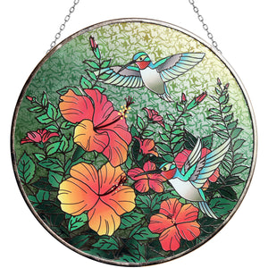 Open image in slideshow, 退倉-SC02010AC - Suncatcher in Colorful Stained Glass 9.8&quot; Dia  單PCS
