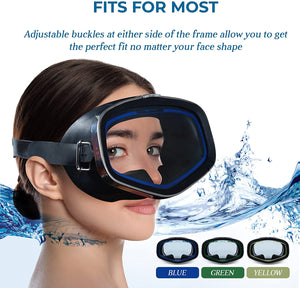 Adva-B ｜Adva Scuba Diving mask- Made in Silicone-Tempered Glass Lens Goggles