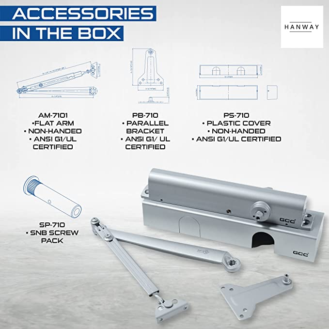 ODC-710A|Heavy Duty Surface Rack and Pinion Door Closer with Standard ...