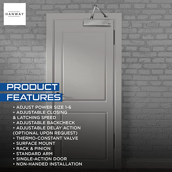 ODC-710A|Heavy Duty Surface Rack and Pinion Door Closer with Standard ...