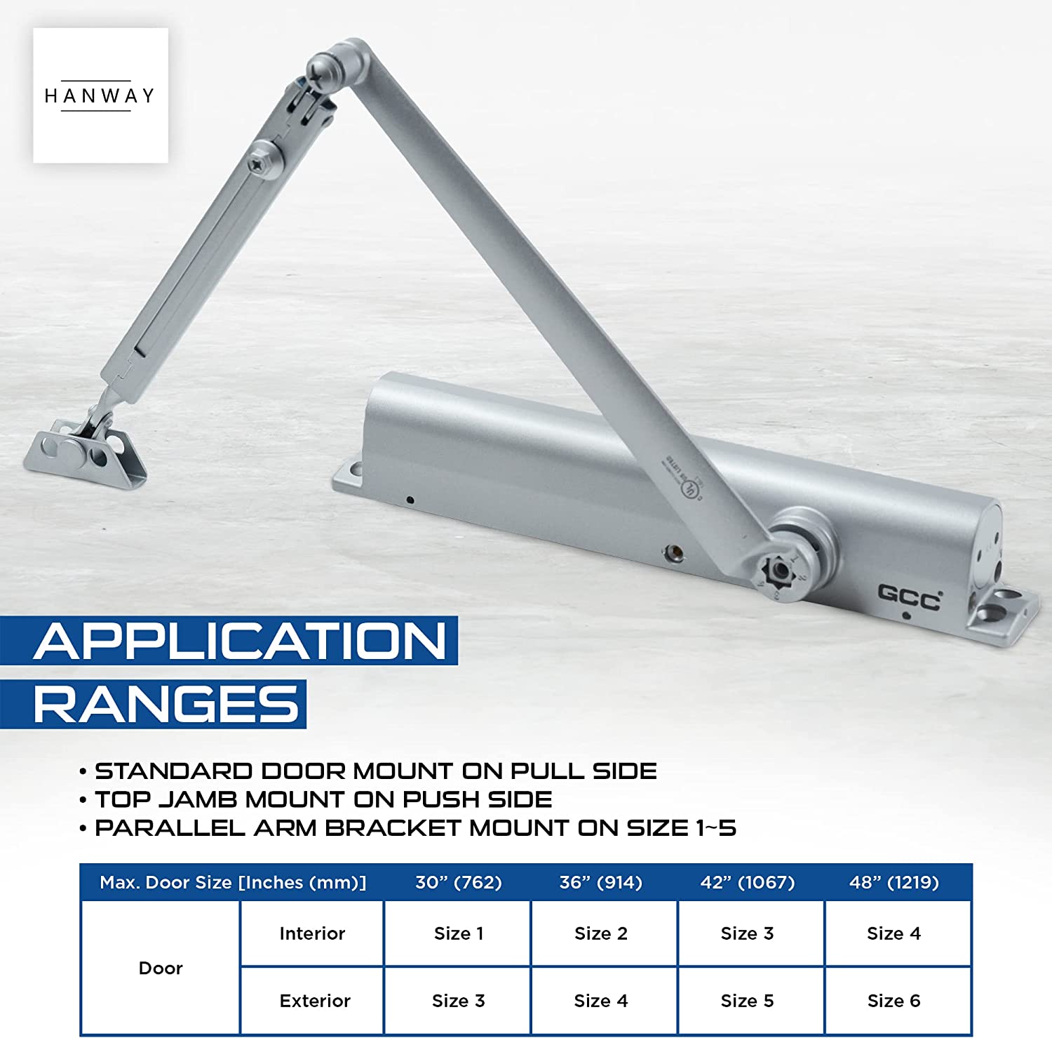 ODC-710A|Heavy Duty Surface Rack and Pinion Door Closer with Standard ...