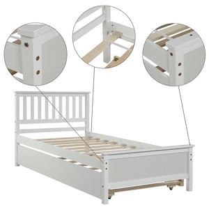 T0202W | Twin Sleigh Bed with Trundle